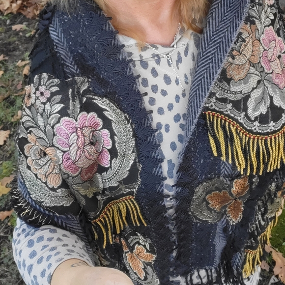 Upcycled Boho Scarf/Wrap - Picture 5 of 16